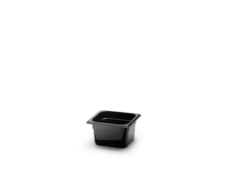 Pojemnik plastikowy Gastronorm GN1/6, czarny - Patina