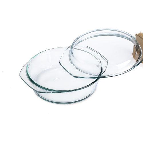 Okrągłe szklane naczynie do piekarnika z pokrywką, 23 cm - Simax
