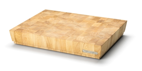 Deska do krojenia z drewna kauczukowca, 48 x 36 x 7,3 cm - Continenta