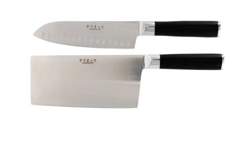 Nóż Santoku 17,5 cm + motyka chińska 18 cm - Karimatto