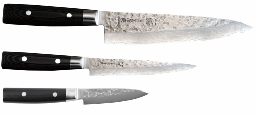 Zestaw 3 noży: nóż szefa kuchni 20 cm + nóż uniwersalny 15 cm + nóż do obierania 10 cm, Zen - Yaxell