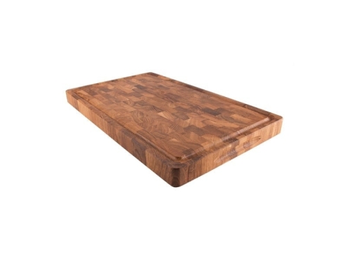 Deska do krojenia z rowkiem, z drewna dębowego, 40 x 25 x 4 cm - Culimat