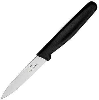Nóż do obierania 8 cm, czarny plastik - Victorinox