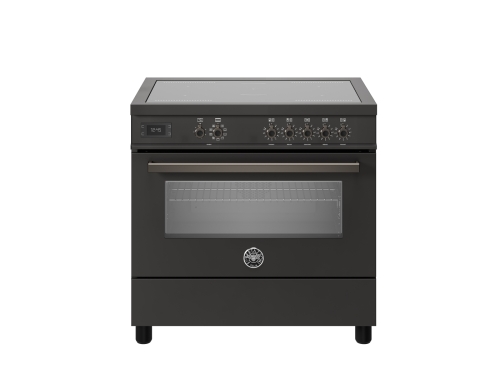 Płyta indukcyjna Professional, 90 cm, 5 stref, pojedynczy piekarnik, Carbonio - Bertazzoni