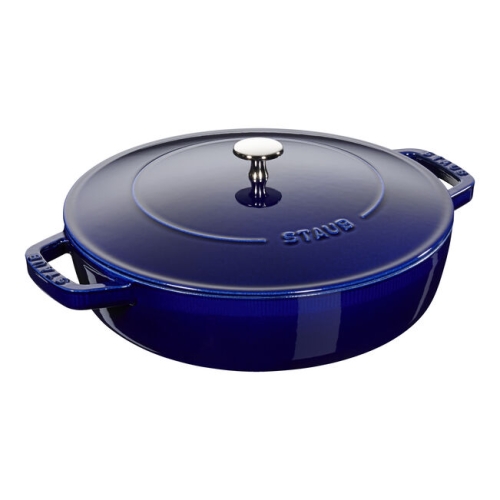 Patelnia Sauté, Chistera, Niebieska - Staub - 28 cm