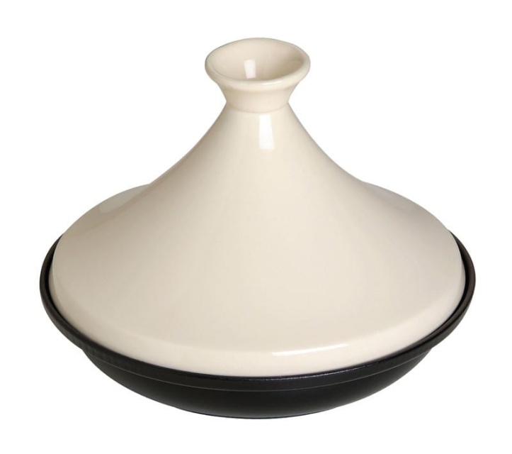 Tagine z żeliwa, 20 cm, czarny/kremowy - Staub