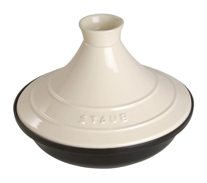 Tagine z żeliwa, 28 cm, czarny/kremowy - Staub