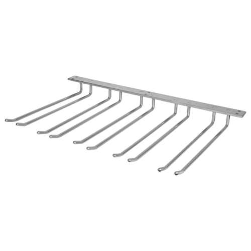 Szklany wieszak do montażu dachu - srebrny, 15 szklanek - Hippie de Luxe