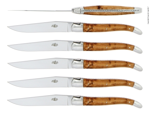 Sześć noży, rękojeść En, polerowana, Tradition - Forge de Laguiole
