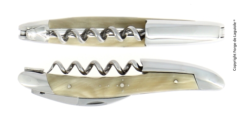 Nóż sommelierski z jasnego rogu, polerowany, Tradition - Forge de Laguiole