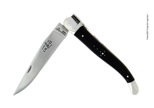 Nóż składany, 12 cm, rękojeść Dark Horn, polerowany, Tradition - Forge de Laguiole