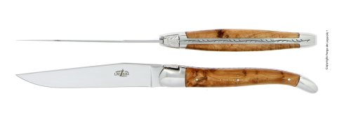 Dwa noże, rękojeść En, polerowana, Tradition - Forge de Laguiole