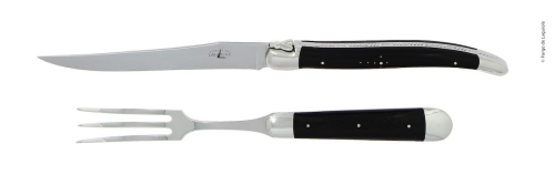 Zestaw do rzeźbienia 17 cm, uchwyt hebanowy, polerowany, Tradition - Forge de Laguiole
