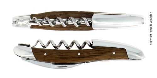 Nóż sommelierski z kory skamieniałego dębu, polerowany, Tradition - Forge de Laguiole
