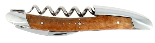 Nóż sommelierski wykonany z drewna, damascenizowany z dekoracją, kolekcja - Forge de Laguiole