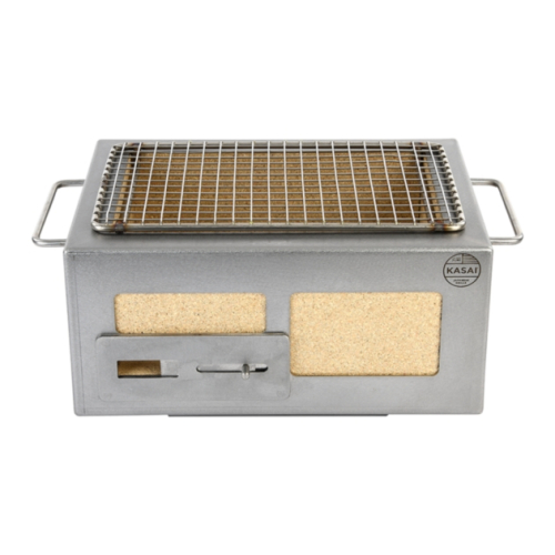 Grill stołowy/Konro z ramą ze stali nierdzewnej, Nano 31 x 23 cm - Kasai