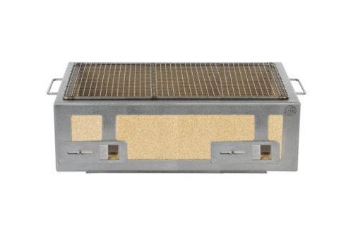Grill stołowy/Konro grill z ramą ze stali nierdzewnej, XL 92 x 35,5 cm - Kasai