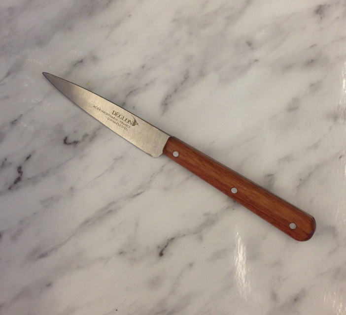 Nóż do steków/uniwersalny 8 cm, drewniana rączka - Déglon