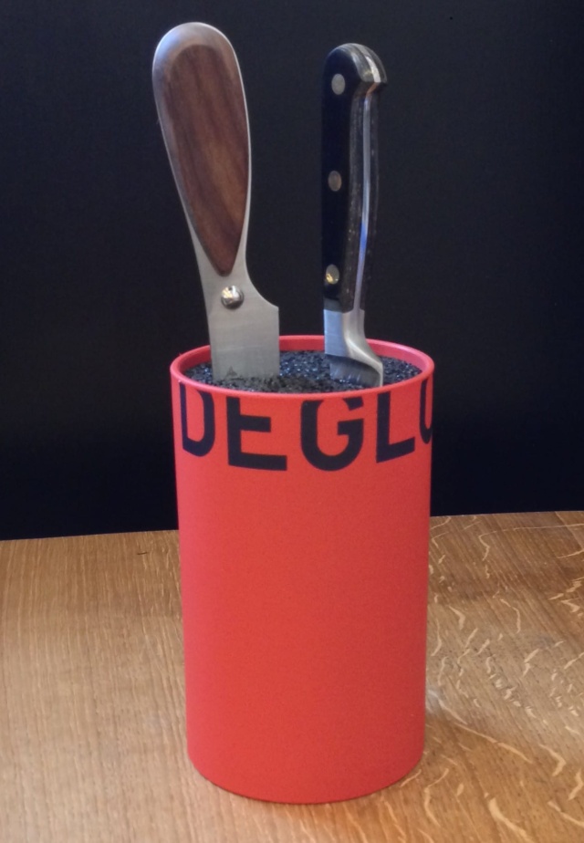 Okrągły stojak na noże 14x9,5 cm, czerwony - Déglon