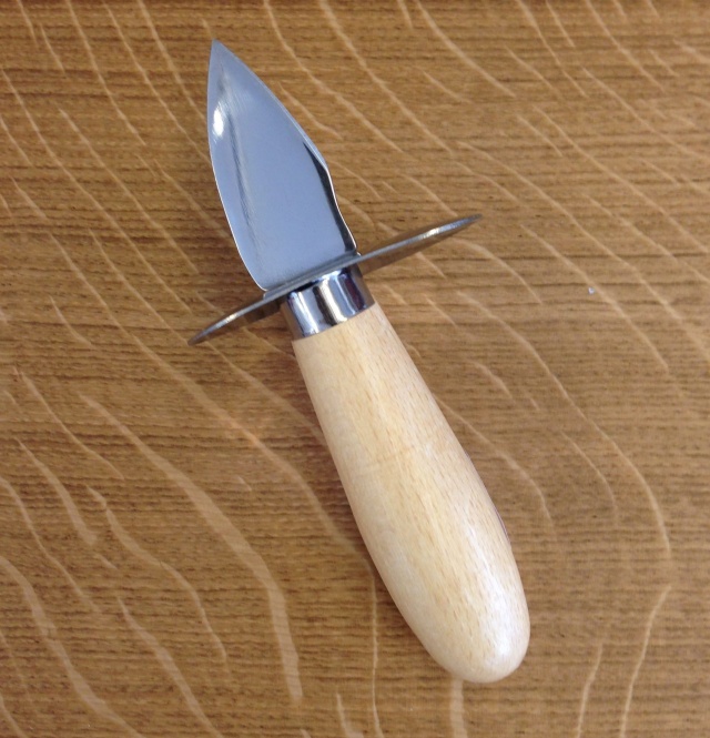 Nóż do ostryg z osłoną, drewniana rączka - Déglon