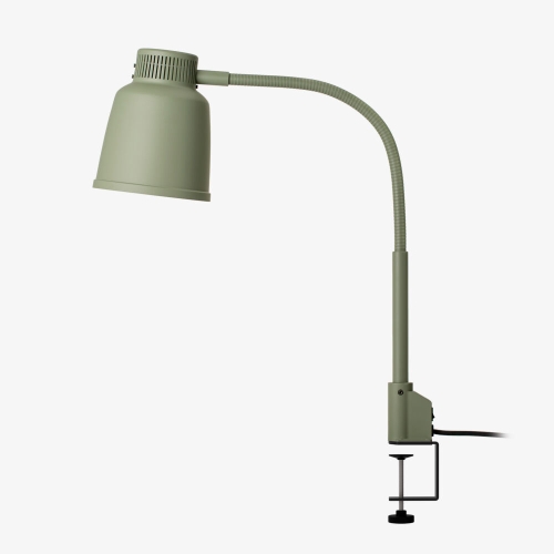 Ławkowa lampa grzewcza LPF, zacisk stołowy, szary cement - Stayhot