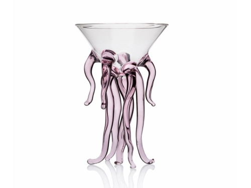 Szklany kieliszek, Medusa, różowy, 20 cl - 100% Chef