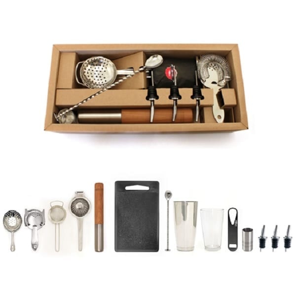 Elite Cocktail Kit, 15 elementów narzędzi barowych - Bonzer