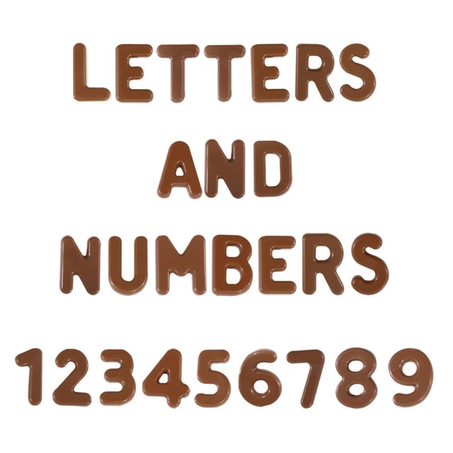 Litery i cyfry w kształcie pralinek - Martellato