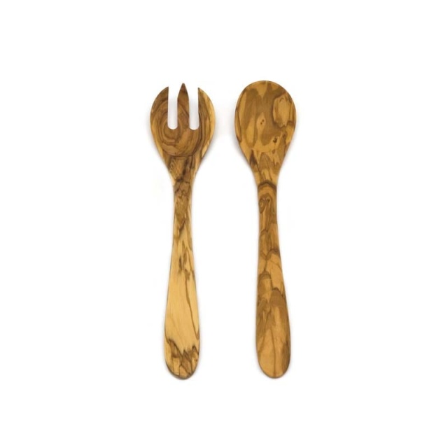 Sztućce do sałatek, 30 cm, Drewno oliwne - Heirol