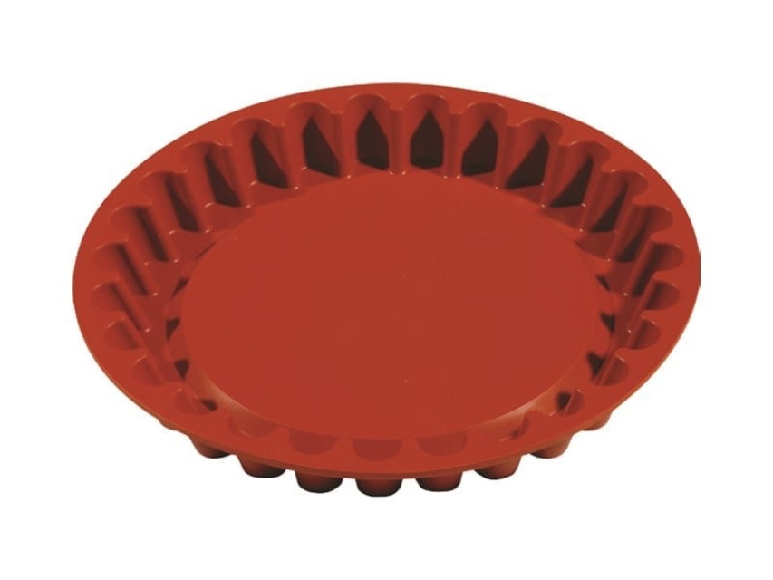 Forma do ciasta 26x3cm, silikonowa, czerwona - Pavoni