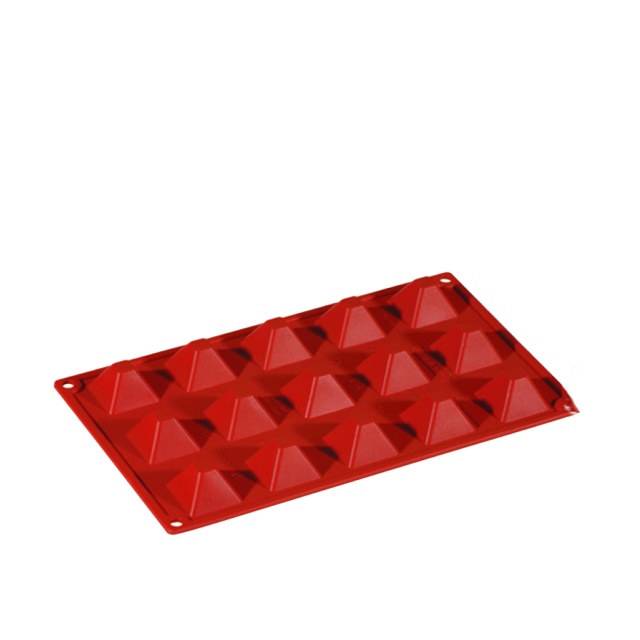 Forma do pieczenia z silikonu, mała piramida, 15 szt - Pavoni