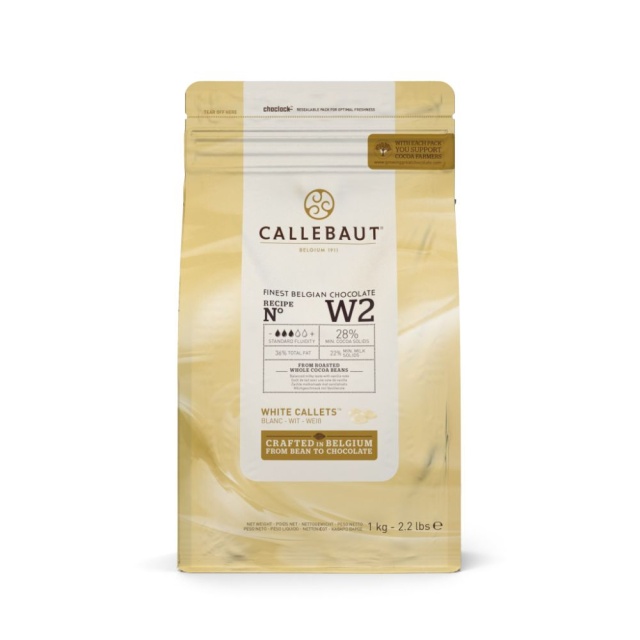 Couverture, biała czekolada 28%, 1 kg - Callebaut