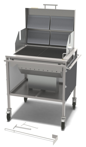 Grill na węgiel drzewny, stal nierdzewna - Mälarö Barbecue