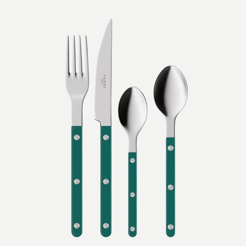 Zestaw sztućców, 4 szt, Bistrot, Aquamarine - Sabre Paris