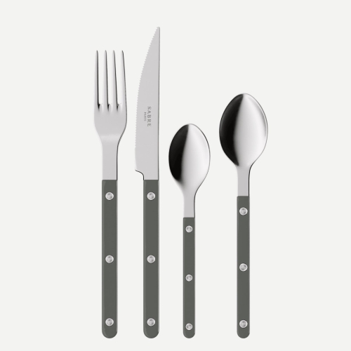 Zestaw sztućców, 4 szt, Bistrot, Dark grey - Sabre Paris