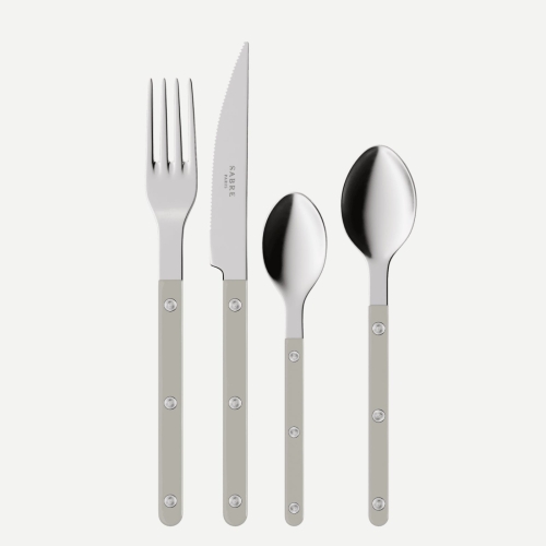 Zestaw sztućców, 4 szt, Bistrot, Grey - Sabre Paris