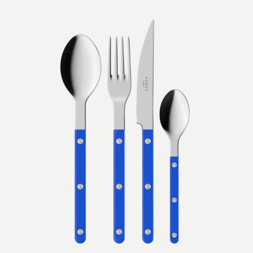 Zestaw sztućców, 4 szt, Bistrot, Lapis blue - Sabre Paris