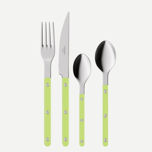 Zestaw sztućców, 4 szt, Bistrot, Lime - Sabre Paris