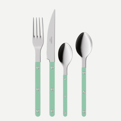 Zestaw sztućców, 4 szt, Bistrot, Pastel green - Sabre Paris