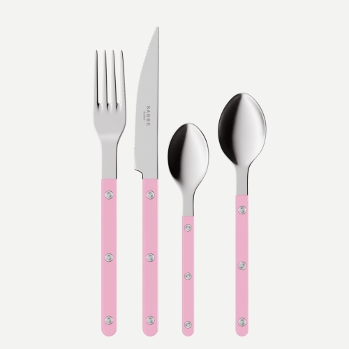 Zestaw sztućców, 4 szt, Bistrot, Pink - Sabre Paris