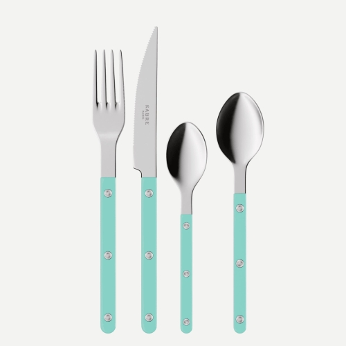Zestaw sztućców, 4 szt, Bistrot, Turquoise - Sabre Paris