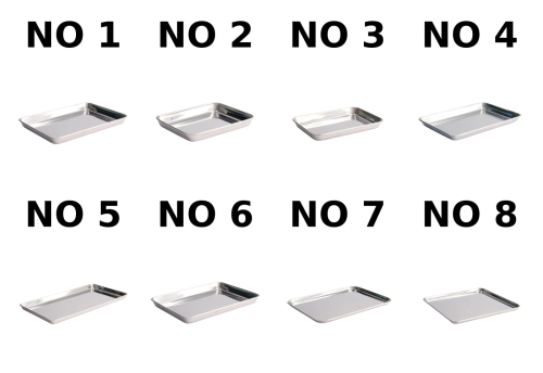 Japońska taca ze stali nierdzewnej, Bakozara - 5 pack