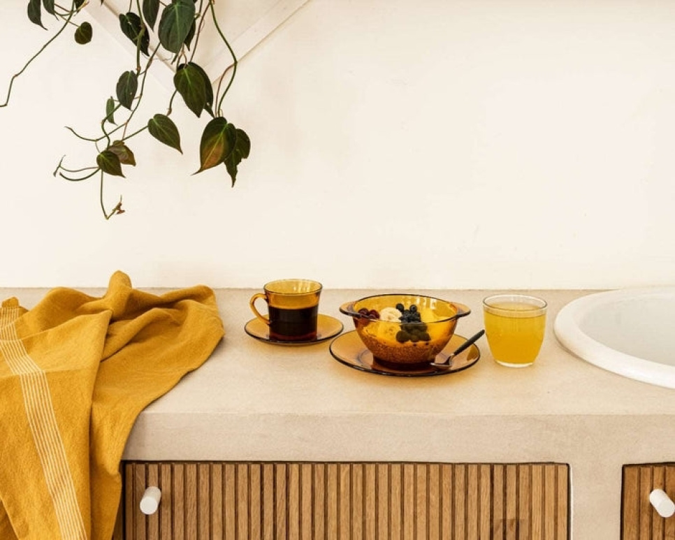 Miska z uchwytem 51 cl, jasny bursztyn - Duralex