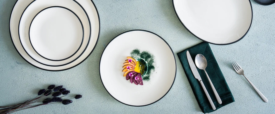 Filiżanka do kawy 23 cl, Rita Linea Black - Bonna