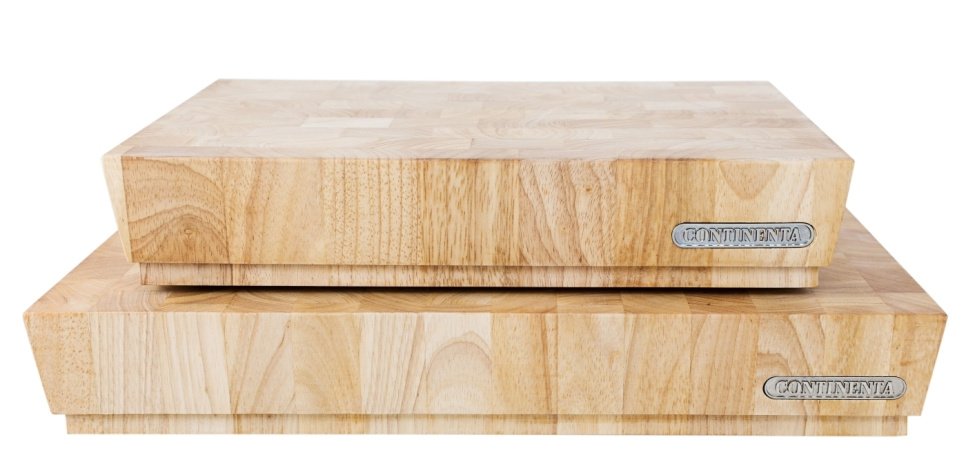 Deska do krojenia z drewna kauczukowca, 48 x 36 x 7,3 cm - Continenta