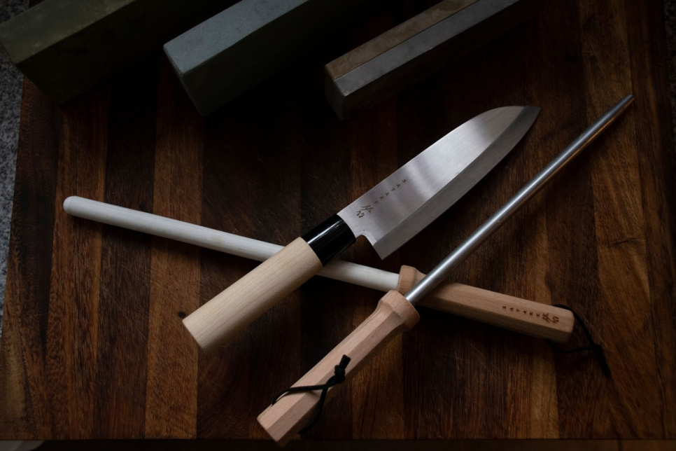 Diamentowa ostrzałka z drewnianą rączką, 23 cm - Satake