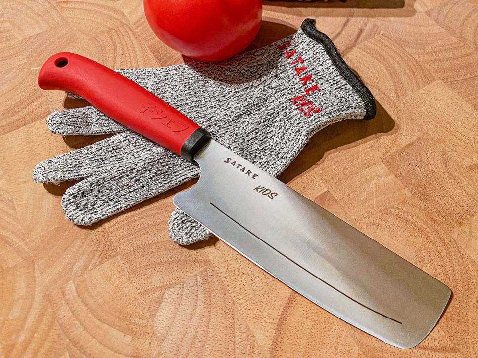 Nóż dla dzieci i odporna na przecięcia rękawica - Satake