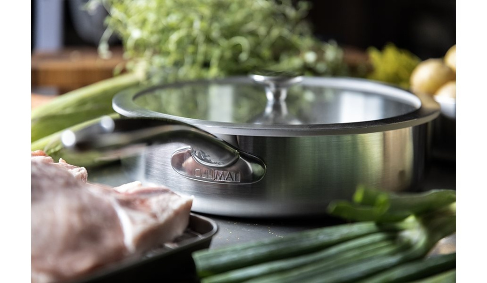 Patelnia sauté 28 cm, stal nierdzewna - Culimat