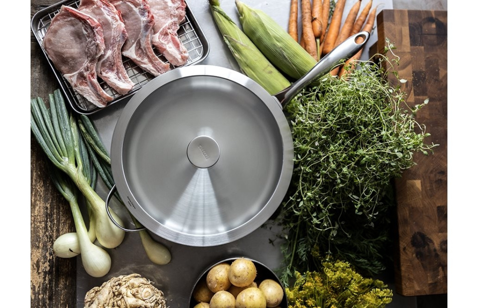 Patelnia sauté 28 cm, stal nierdzewna - Culimat