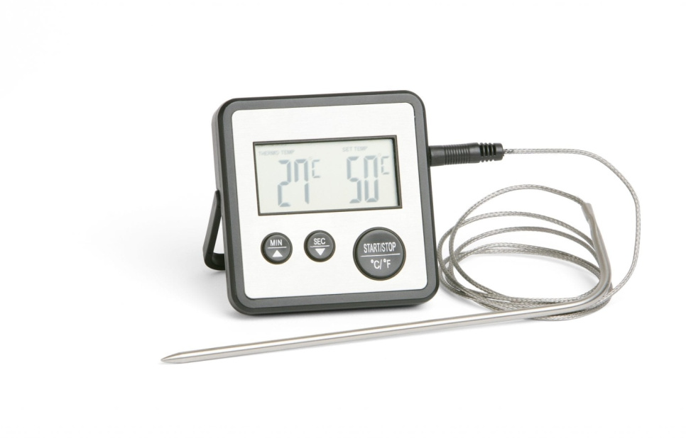 Cyfrowy termometr do smażenia z minutnikiem w grupie Gotowanie / Miarki i mierniki / Termometry kuchenne / Termometry sondowe w The Kitchen Lab (1071-10715)